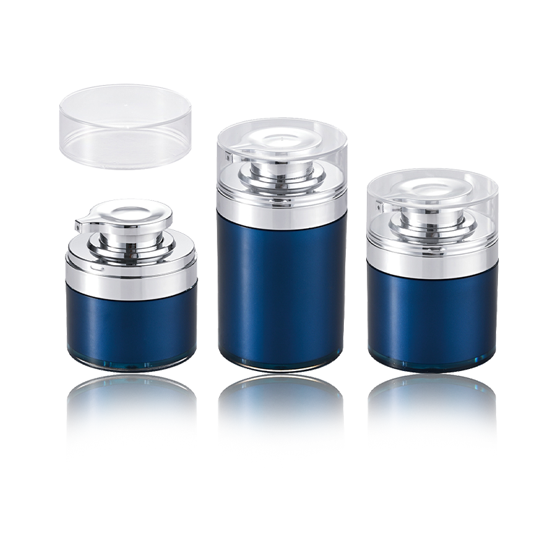 30ML 50ML 100ML Azul Escuro Vazio Recarregável Airless Bottle-HS-016B
