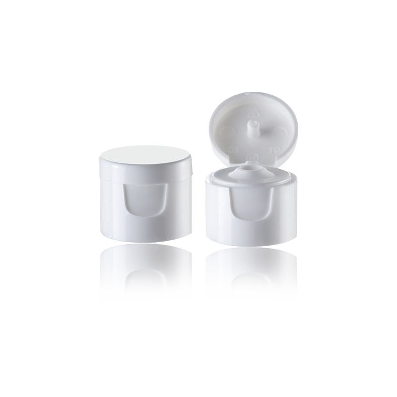 Tampa flip branca cremosa cosmética borboleta Cap-HY-F04