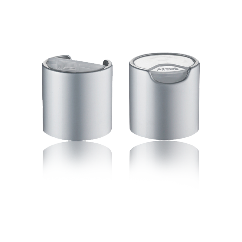 Tampa de disco cosmética clássica tipo push prateada brilhante-HY-Q03A