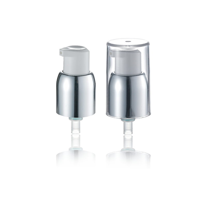 Distribuidor de líquido com cabeça de bomba cosmética prata fosca-HY20A-10